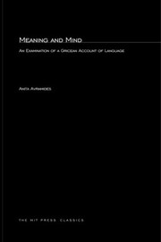 Front cover of Meaning and mind by Anita Avramides