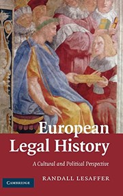 Cover of European legal history by Randall Lesaffer