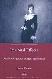 Cover of Personal Effects by Sonia Wilson
