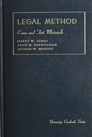 Cover of Legal method by Harry Willmer Jones