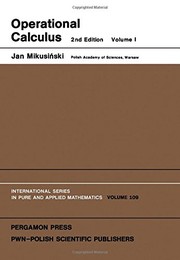 Cover of Operational calculus by Jan Mikusiński