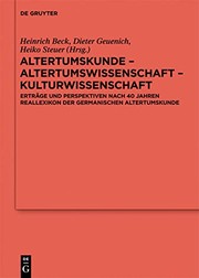 Cover of Altertumskunde--Altertumswissenschaft--Kulturwissenschaft by Heinrich Beck