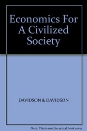 Front cover of Economics for a civilized society by Greg Davidson