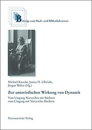 Front cover of Zur unterirdischen Wirkung von Dynamit by Michael Knoche