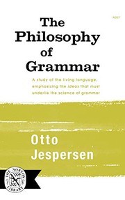 Front cover of Philosophy of Grammar by Otto Jespersen