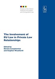 Front cover of Involvement of EU Law in Private Law Relationships by Dorota Leczykiewicz