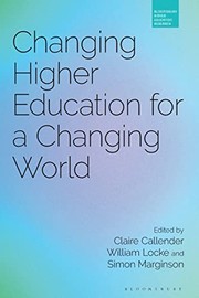 Cover of Changing Higher Education for a Changing World by Claire Callender
