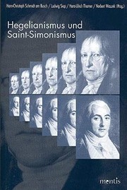 Front cover of Hegelianismus und Saint-Simonismus by Hans-Christoph Schmidt am Busch