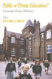 Cover of Public or Private Education? by Richard Aldrich