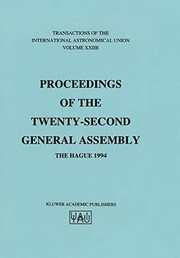 Front cover of Transactions of the International Astronomical Union, Volume by Immo Appenzeller