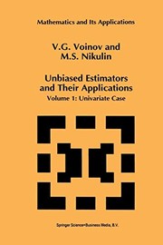 Cover of Unbiased Estimators and Their Applications : Volume 1 by V. G. Voinov