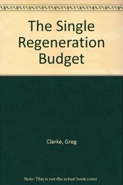 Front cover of The single regeneration budget handbook by Greg Clarke