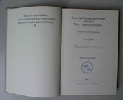 Front cover of A world of language for deaf children by Uden, Ant. M. J. van