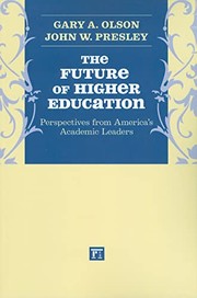 Front cover of The future of higher education by Gary A. Olson