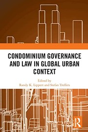 Front cover of Condominium Governance and Law in Global Urban Context by Randy K. Lippert