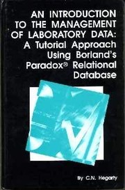 Front cover of An introduction to the management of laboratory data by C. N. Hegarty