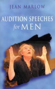 Cover of Audition speeches for men by Jean Marlow