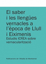 Front cover of El saber i les llengües vernacles a l'època de Llull i Eiximenis by Anna Alberni