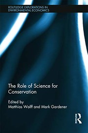 Front cover of The role of science for conservation by Matthias Wolff