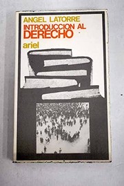 Front cover of Introducción al derecho by Angel Latorre