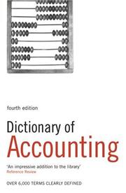 Cover of Dictionary of Accounting by Adam and Charles Black (Firm)
