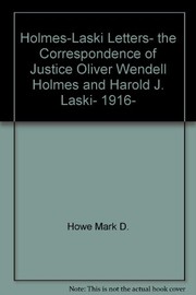 Front cover of Holmes-Laski letters by Oliver Wendell Holmes, Jr.