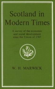 Front cover of Scotland in modern times by W. H. Marwick