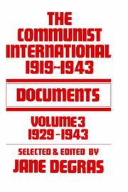 Cover of Communist International by Jane Degras