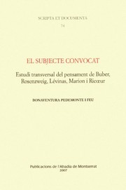 Front cover of El subjecte convocat by Bonaventura Pedemonte i Feu
