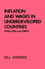 Front cover of Inflation and wages in underdeveloped countries by Warren, Bill