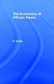 Front cover of The economics of Vilfredo Pareto by Renato Cirillo
