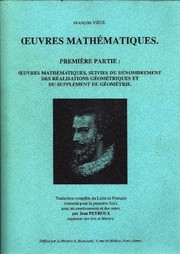 Cover of Opera mathematica by François Viète
