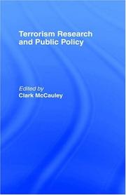 Front cover of Terrorism Research and Public Policy by Clark McCauley