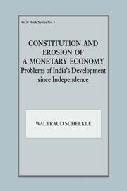 Cover of Constitution and erosion of a monetary economy by Waltraud Schelkle