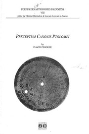 Front cover of Preceptum canonis Ptolomei by Ptolemy
