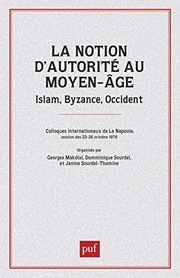 Front cover of La notion d'autorité au Moyen Age by Colloques internationaux de La Napoule (2nd 1978)