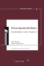 Front cover of Private Spenden für Kultur by Rainer Sprengel
