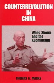Cover of Counterrevolution in China by Thomas A. Marks