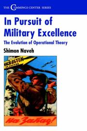 Front cover of In pursuit of military excellence by Shimon Naveh