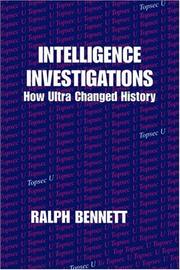 Cover of Intelligence investigations by Ralph Francis Bennett