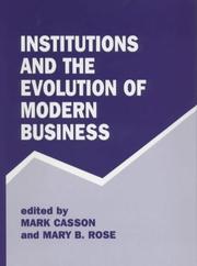 Front cover of Institutions and the Evolution of Modern Business by Mark Casson