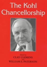 Front cover of Kohl Chancellorship by Clay Clemens