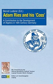 Cover of Adam Ries and his "Coss" by Bernd Luderer