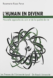 Front cover of L' humain en devenir by Rosemarie Rizzo Parse
