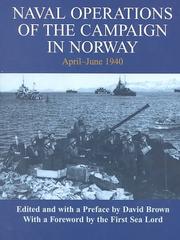 Front cover of Naval operations of the campaign in Norway, April-June 1940 by David Brown