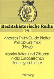 Front cover of Kontinuitäten und Zäsuren in der Europäischen Rechtsgeschichte by Europäisches Forum Junger Rechtshistorikerinnen und Rechtshistoriker (1998 Munich, Germany)