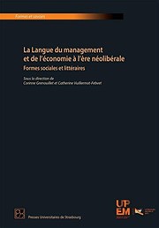 Front cover of La langue du management et de l'économie à l'ère néolibérale by Corinne Grenouillet