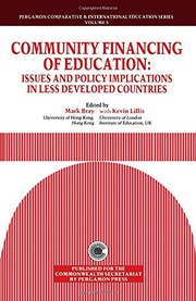 Front cover of Community Financing of Education by Mark Bray