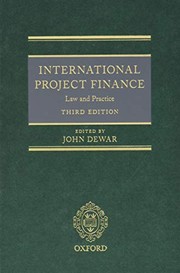Cover of International project finance by John Dewar
