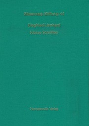 Cover of Kleine Schriften by Siegfried Lienhard